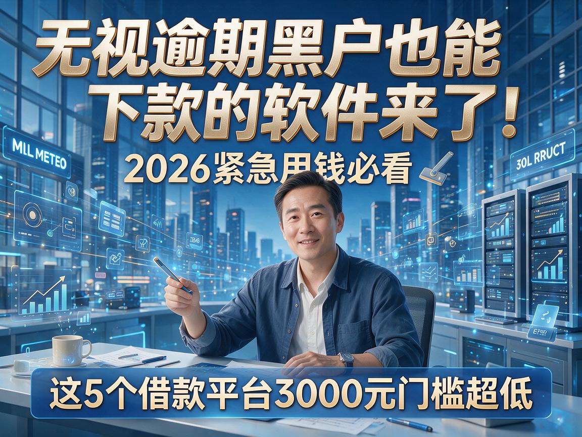 无视逾期黑户也能下款的软件来了！2026紧急用钱必看，这5个借款平台3000元门槛超低