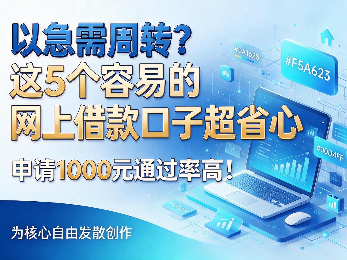 急需周转?这5个容易的网上借款口子超省心,申请1000元通过率高!