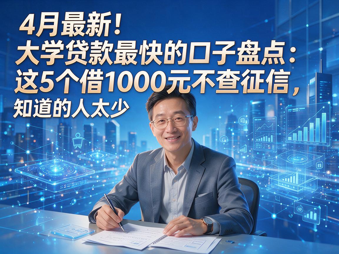 4月最新！大学贷款最快的口子盘点：这5个借1000元不查征信，知道的人太少