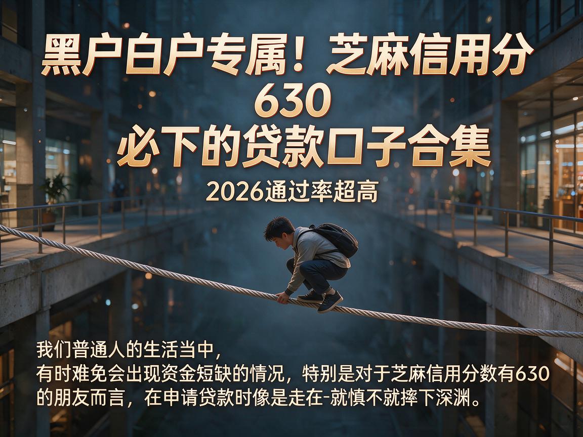 黑户白户专属!芝麻信用分630必下的贷款口子合集,2026通过率超高