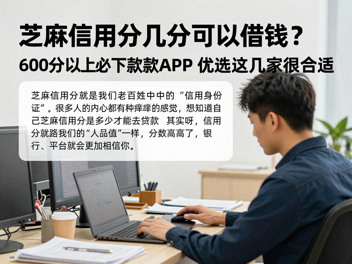 芝麻信用分几分可以借钱?600分以上必下款APP优选这几家很合适