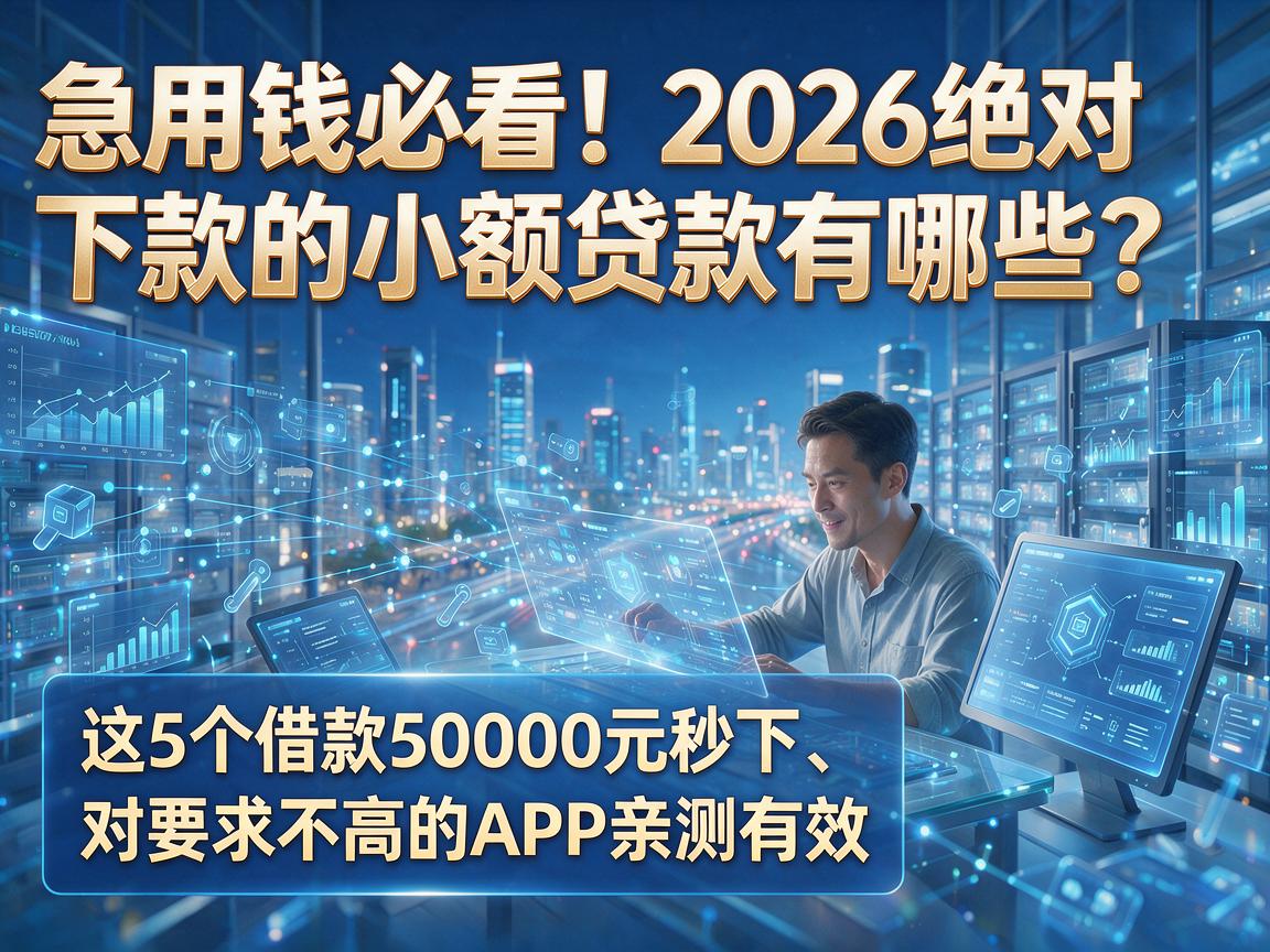 急用钱必看!2026绝对下款的小额贷款有哪些?这5个借款50000元秒下、对要求不高的APP亲测有效