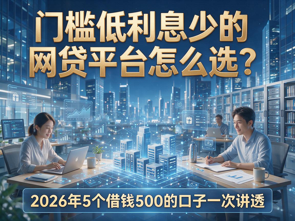 门槛低利息少的网贷平台怎么选？2026年5个借钱500的口子一次讲透