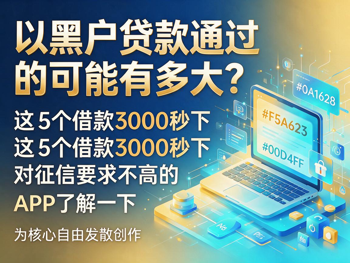黑户贷款通过的可能有多大?这5个借款3000秒下、对征信要求不高的APP了解一下