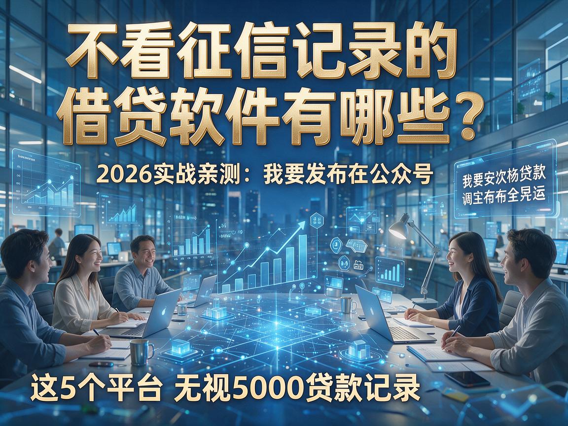不看征信记录的借贷软件有哪些?2026实战亲测:这5个平台无视5000贷款记录!