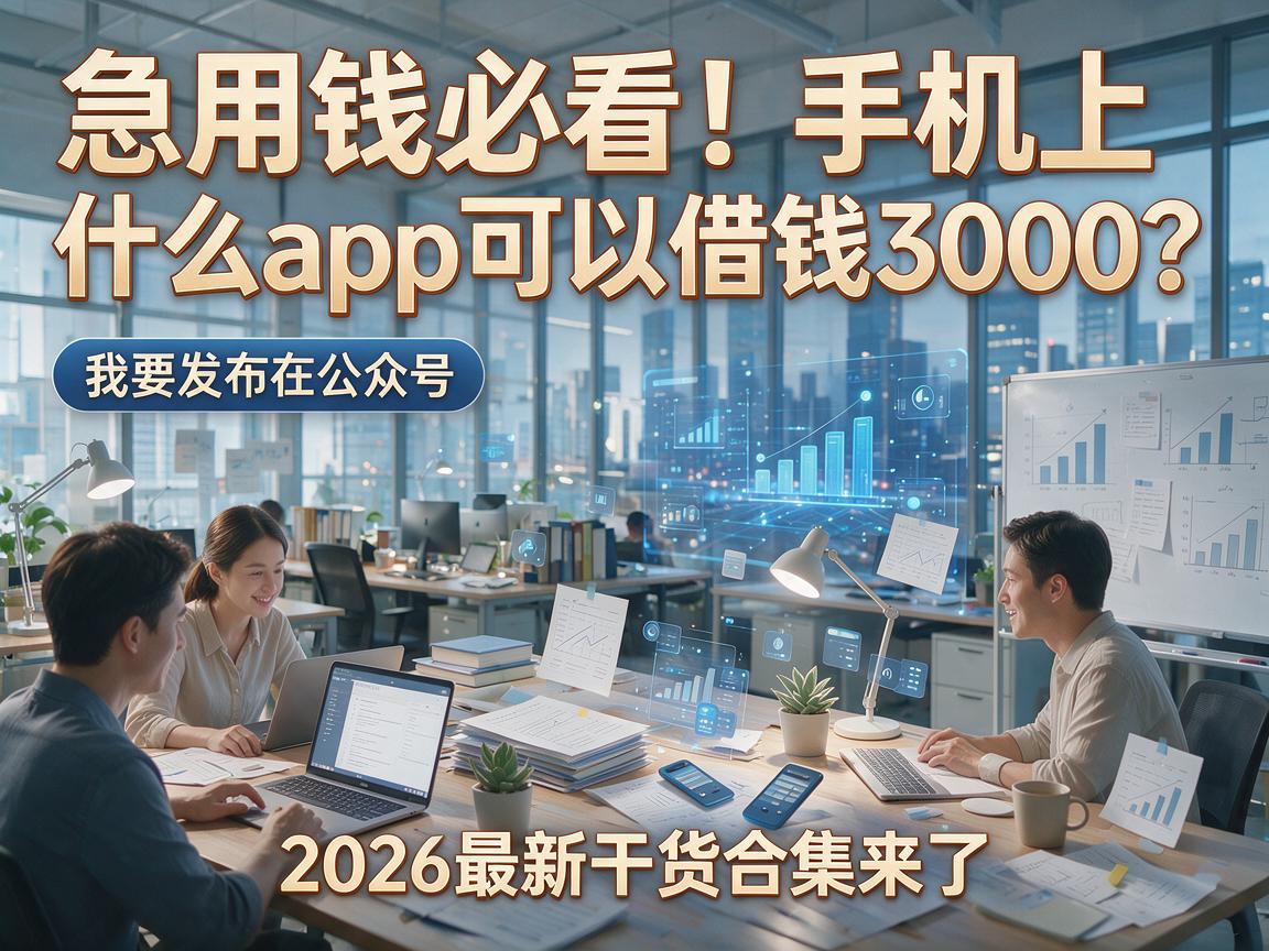 急用钱必看!手机上什么app可以借钱3000?2026最新干货合集来了!